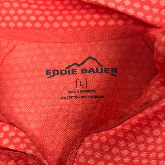 Eddie Bauer Polka Dot 1/4 Zip Long Sleeve Knit. Si - Picture 3 of 12